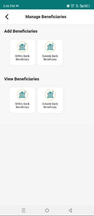 manage beneficiary screen